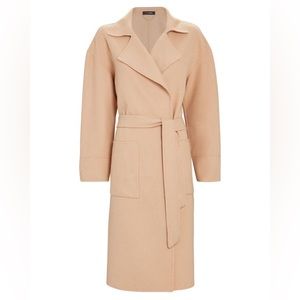 Intermix wrap camel coat - janette wool blend coat
